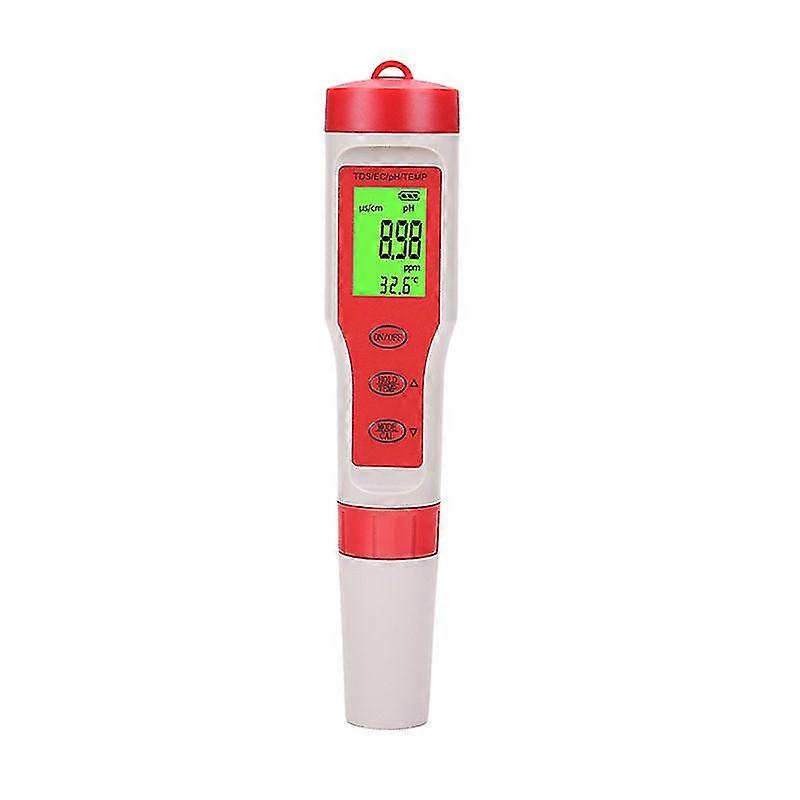 4 In 1 Water Tester, Portable Digital Tds Ph Ec Temp Meter Water Quality Tester Purity Test Pen Measure Meter Tester