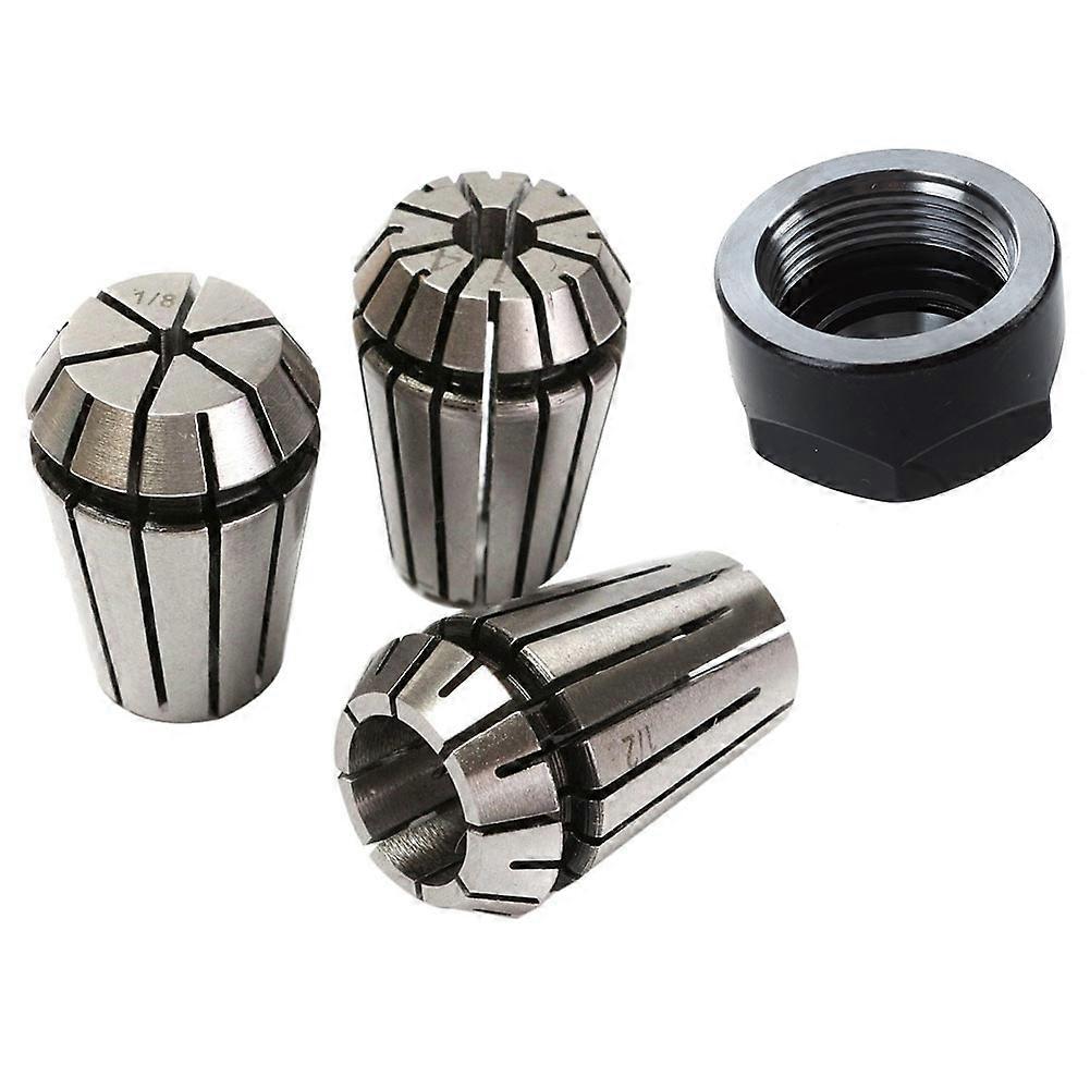 1x ER20 Collet Clamping Nuts for CNC Milling Chuck Holder Lathe & 3Pcs ER20 Spring Collet Chuck Lat