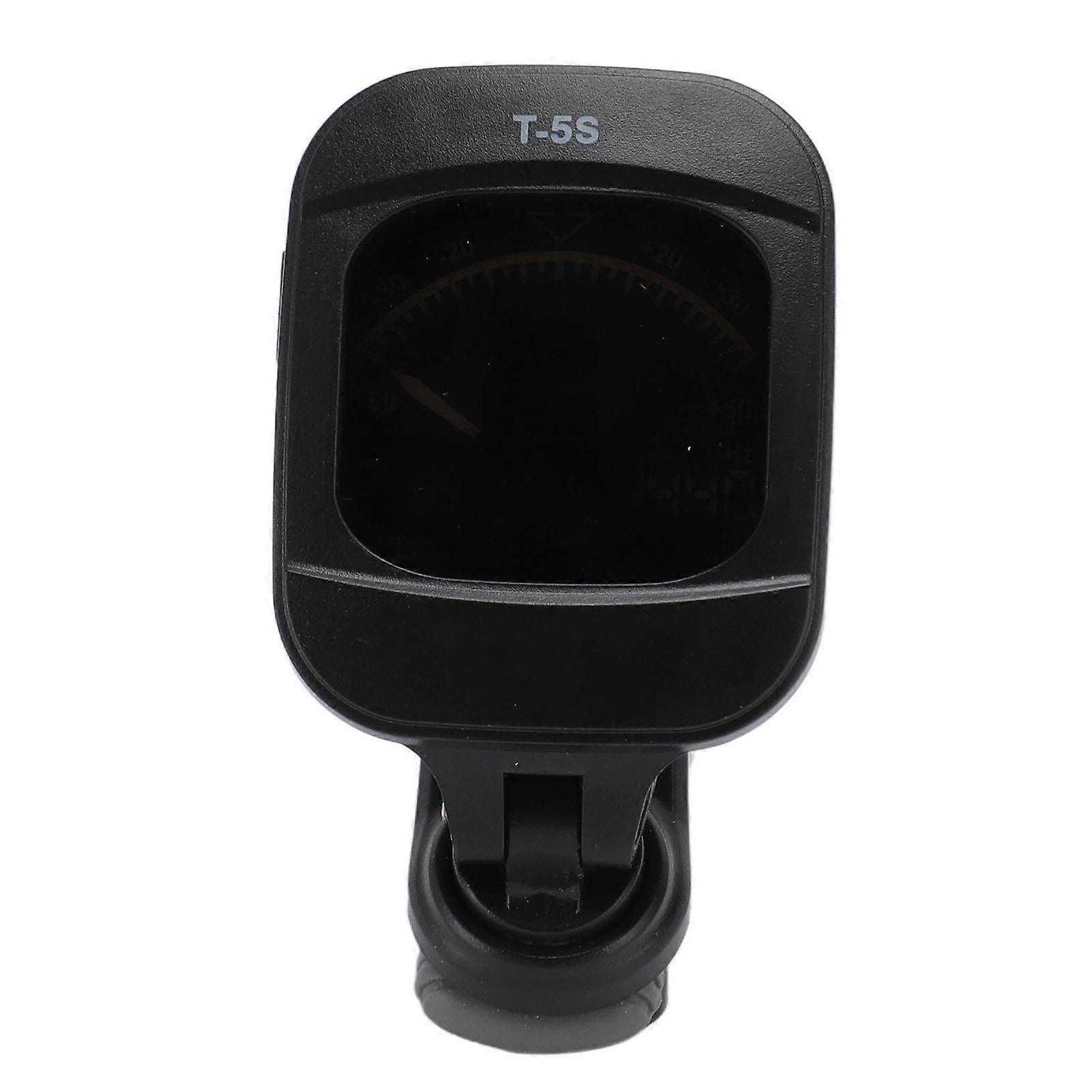 Clip On Gitaar Tuner Zwart LCD-scherm A0 tot C8 430 tot 450Hz A4 Vibrerende Sensor Viool Tuner voor Bas Ukelele