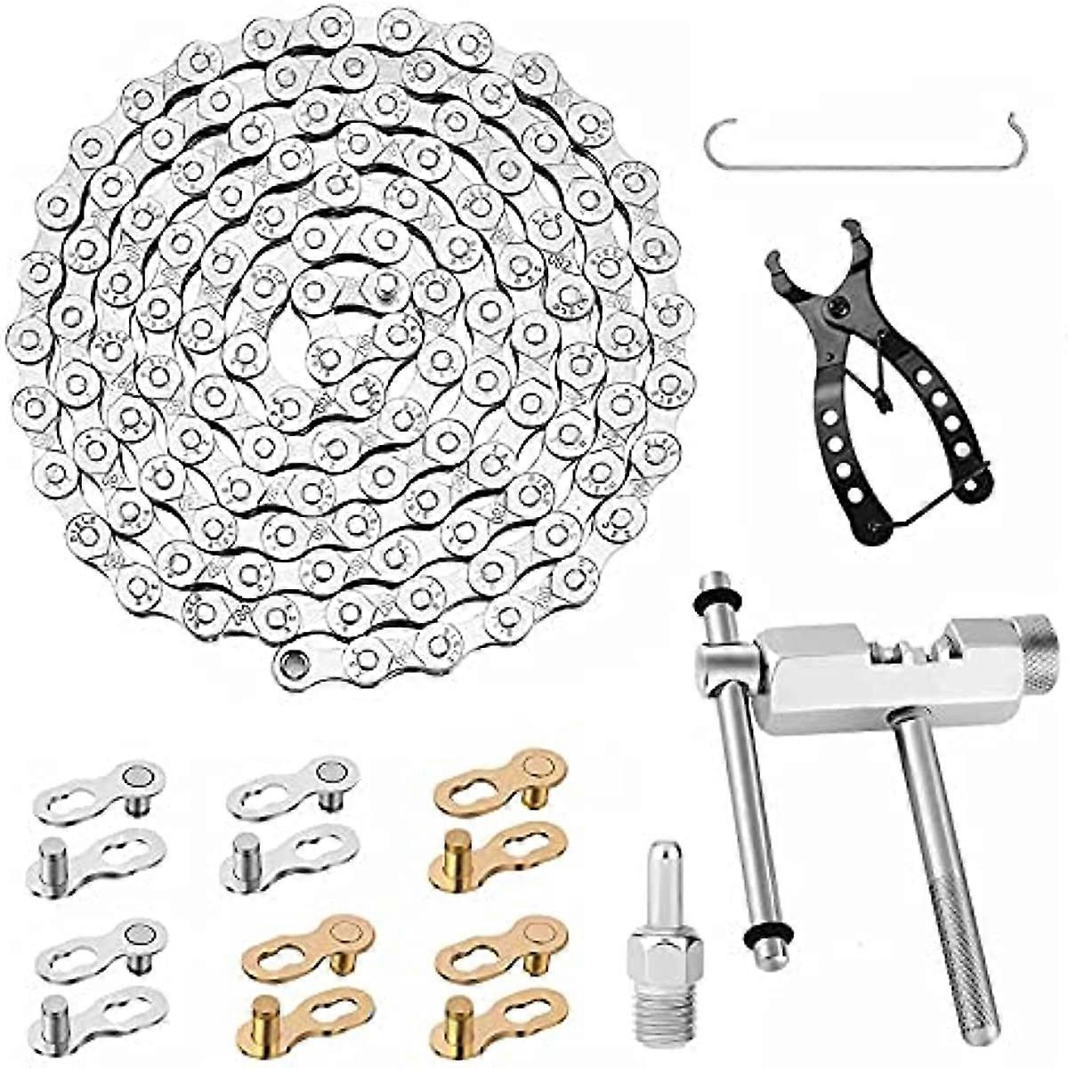 Bike Repair Kit Tools Multifunction Bicycle Chain Link Tool Chain SplitterOpener Closer PlierHook  6 Pairs Missing Link for 6  7  8 Speed Chain Speed 