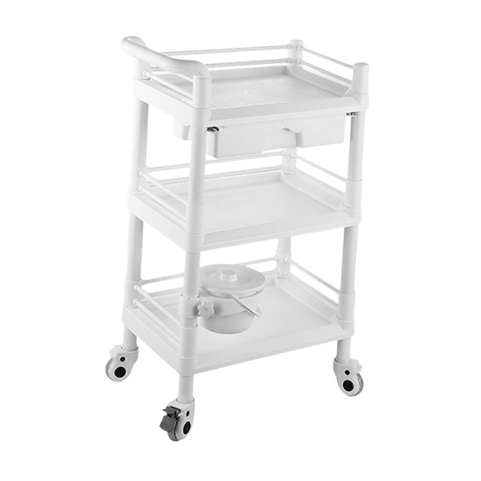 עגלת הגשה מתגלגלת לסלון יופי 3 שכבות למרכז שירות מספרה