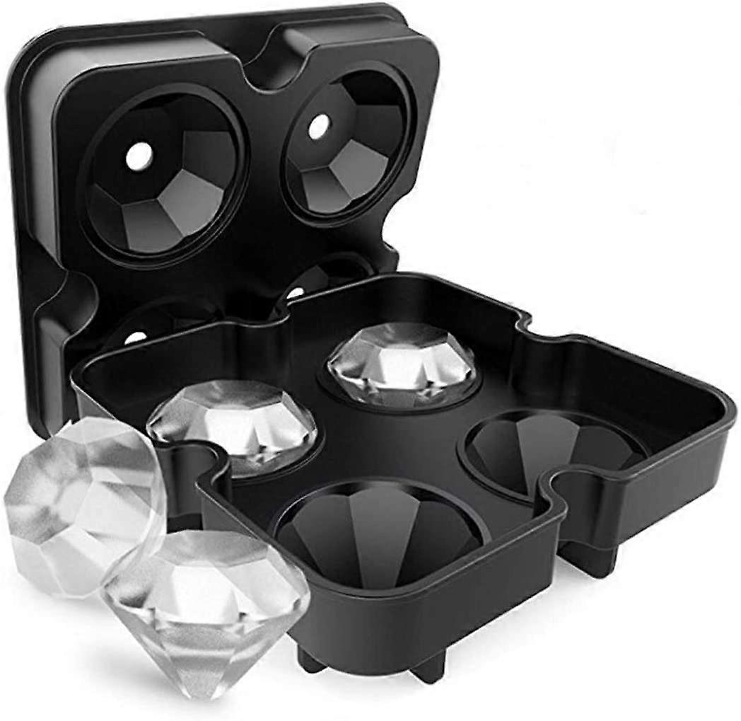 Bac glaons 3D en silicone avec diamants pour whisky, scotch, cocktail, noir