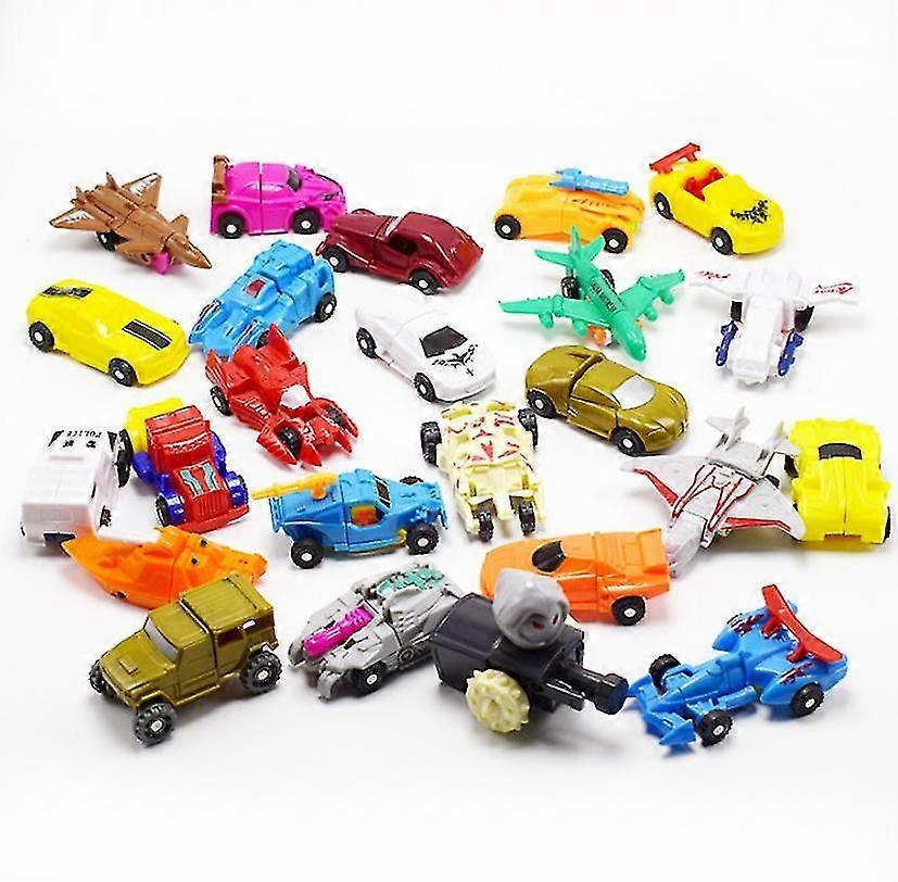 Deformed Autobot Transparent Conjoined Toy,Squeak Toy 20 Packs