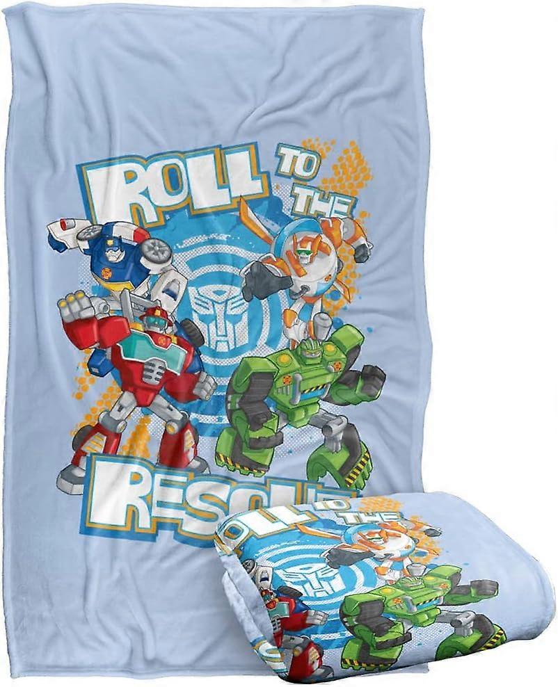 Transformers Roll to The Rescue Silky Touch Super Soft Throw Blanket-1