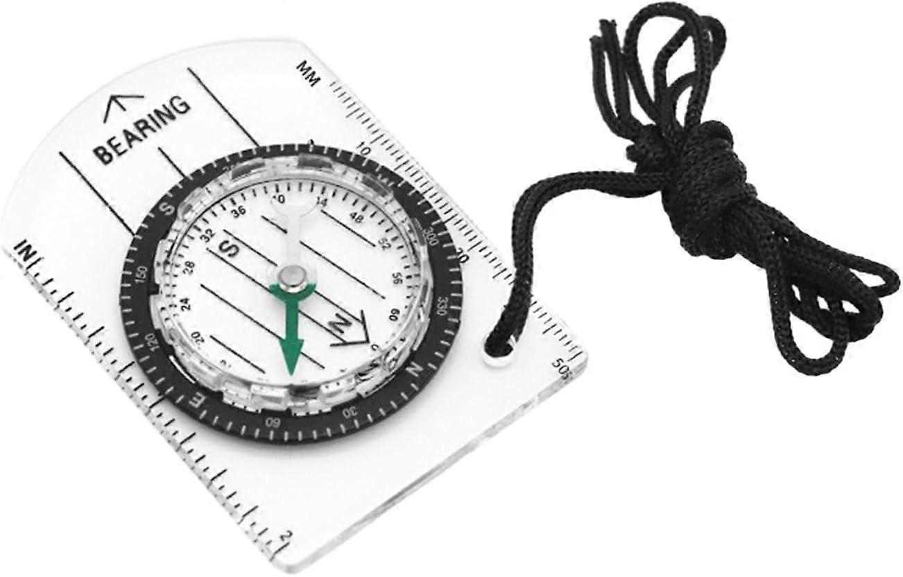 High Transparent Compass Map Scale Multifunctional Outdoor with Precise Measuring Transparency Portable for Hiking Backpacking Survival
