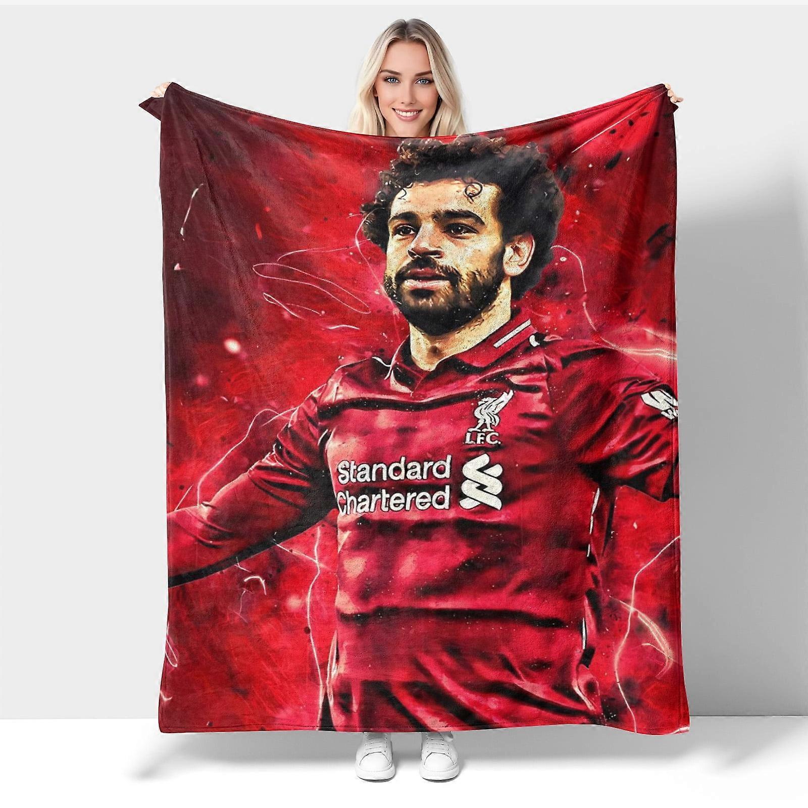Mohamed Salah Blanket 50&quot;X40&quot;,Throw Blankets Flannel Sleep Cozy Lightweight Ultra-Soft Micro Blankets for Sofa-KDE36739