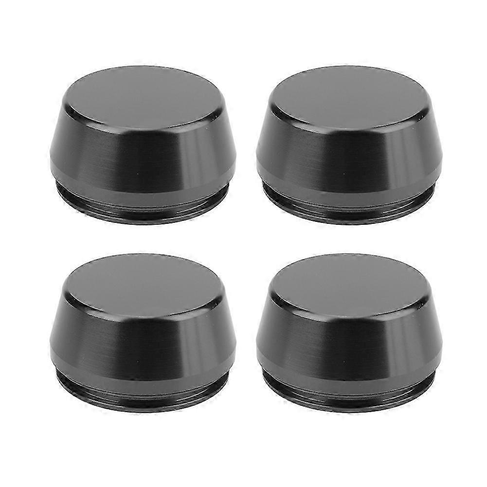 4pcs 56mm/2.2in Universal Wheel Rim Center Cap Hub Cover Aluminum Modified Part(black)