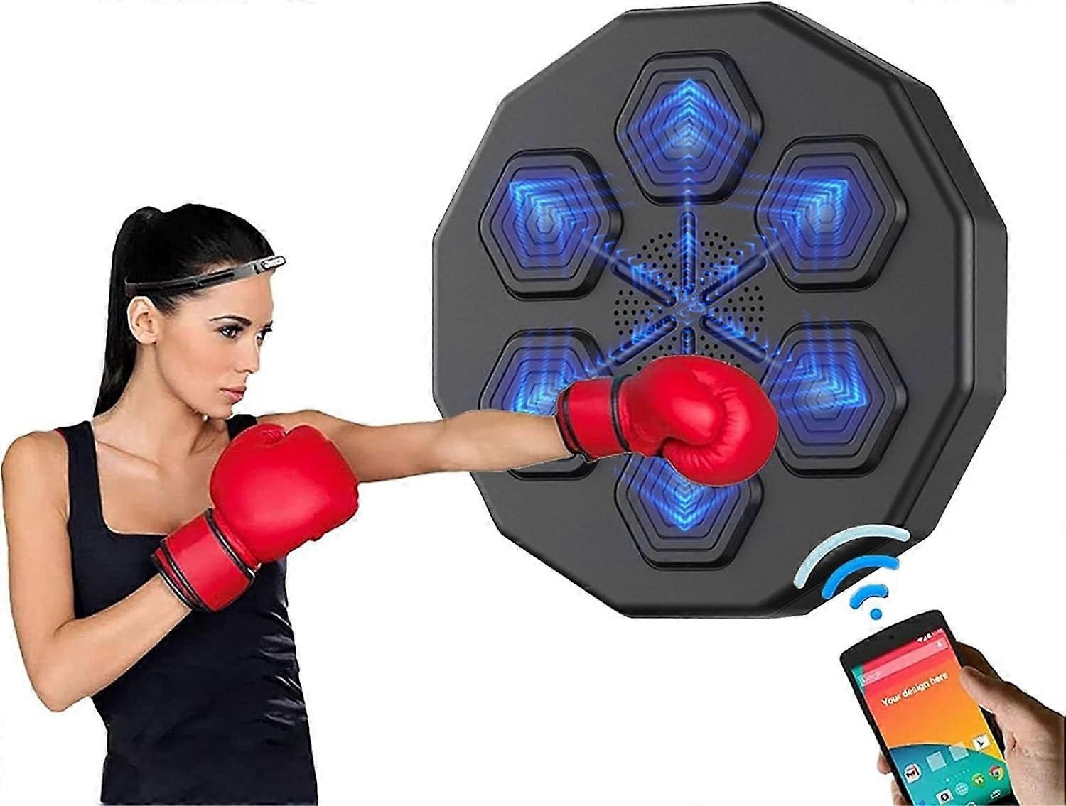 מכונת איגרוף מוזיקה תושבת קיר ביתית אלקטרונית מיקוד חכם אימון זריזות קיר אגרוף דיגיטלי כריות אגרוף מטרה