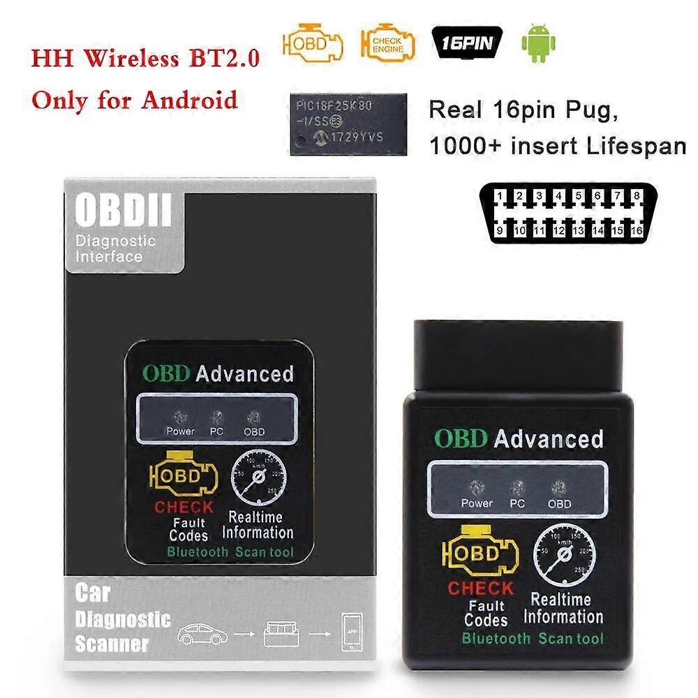 ELM327 V1.5 PIC18F25K80 OBD2 Wireless Scanner For Android ELM 327 V1.5  HH OBDII OBD 2 Car Diagnostic Auto Tool Code Reader 1.5