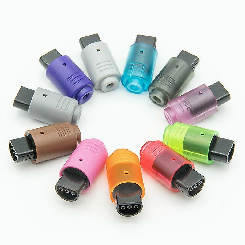 1pcs 3 Pin Colorful Male Connector Game Controller Socket Plug For N64 Wired Controller - Cases