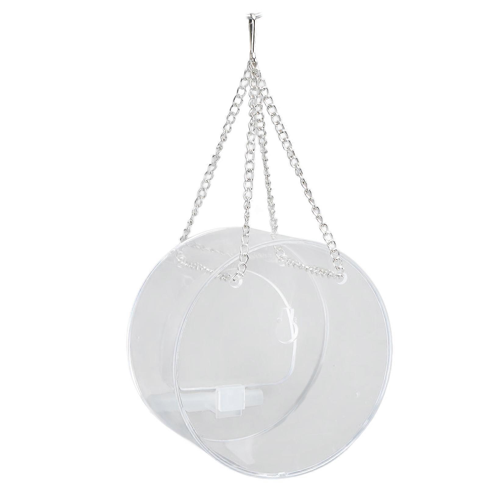 Bird Feeders Clear Window Durable Round Shape Decorative Wild Bird Feeders with Strong Suction Cups