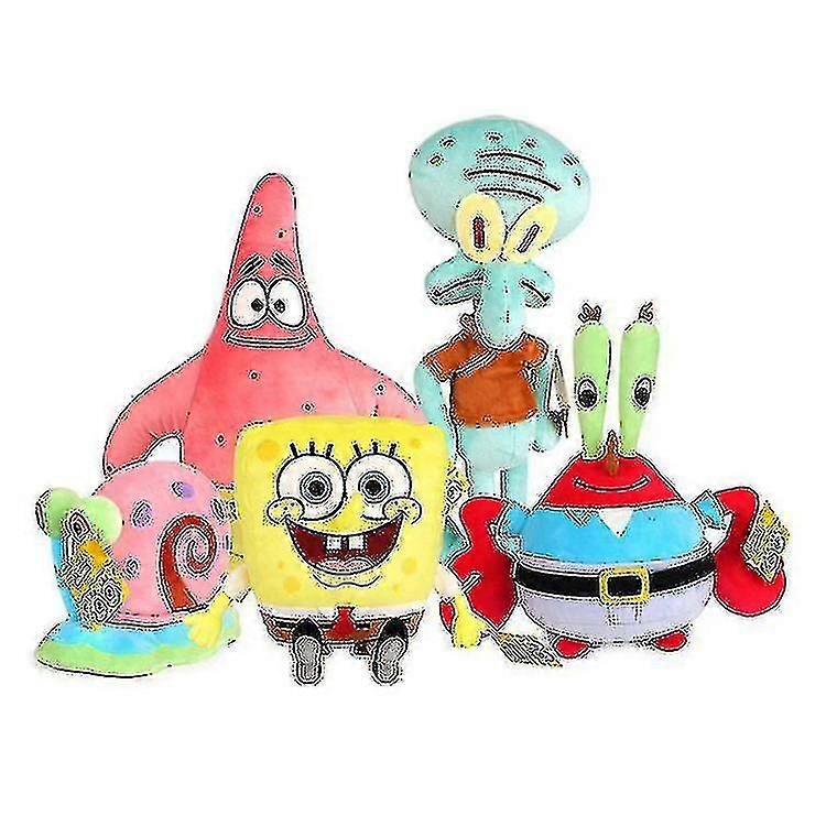 1buc SpongeBob Squarepants Plush jucărie Patrick Star Squidward Tentacule Desene animate umplute Doll Kid ziua de nastere cadou de înaltă calitate