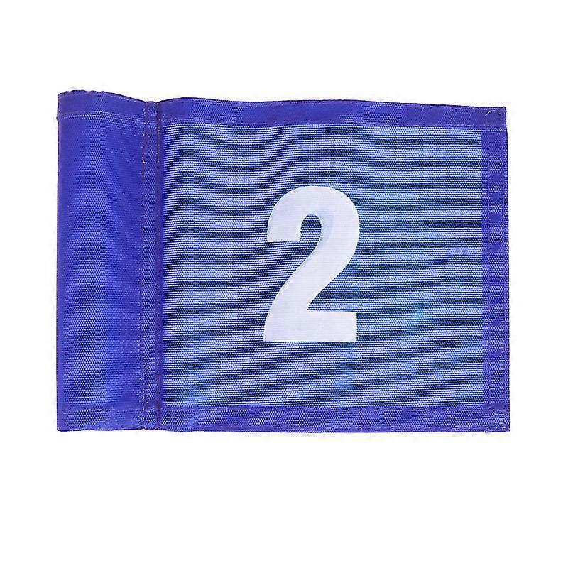 1pc Practice Green Flag Durable Flag Monochrome Marking Flag Portable Training Flag Blue Number 2 Style