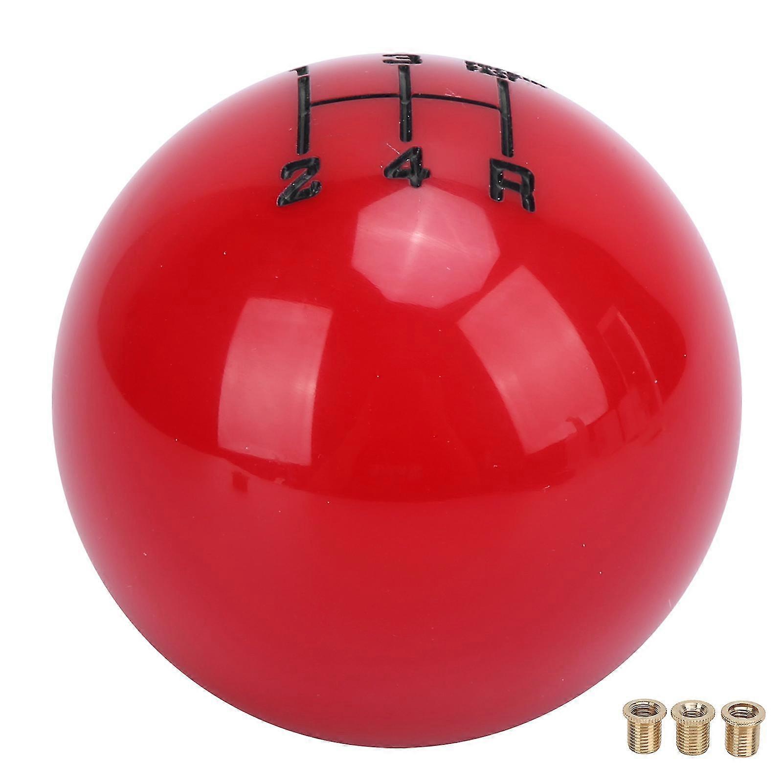 M12x1.25 Universal 5-Speed Gear Shift Knob Head with 3 Adapters (Red)