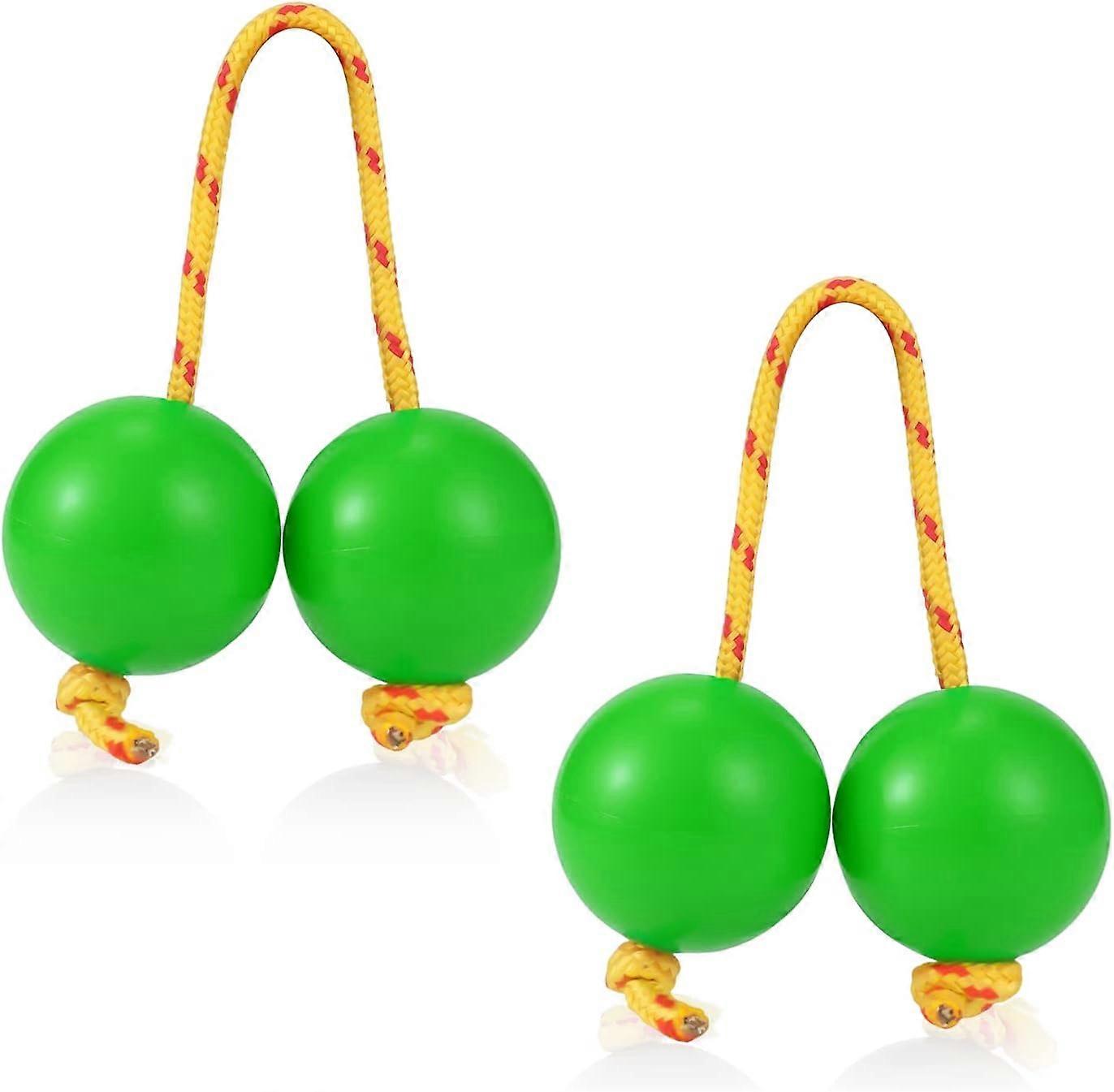 2 Pairs Aslatuas Rhythmic Ball, Kashaka Shaker Instrument Classical African Shaker Rattle Hand Percussion for Kids Adults Weddings Parties