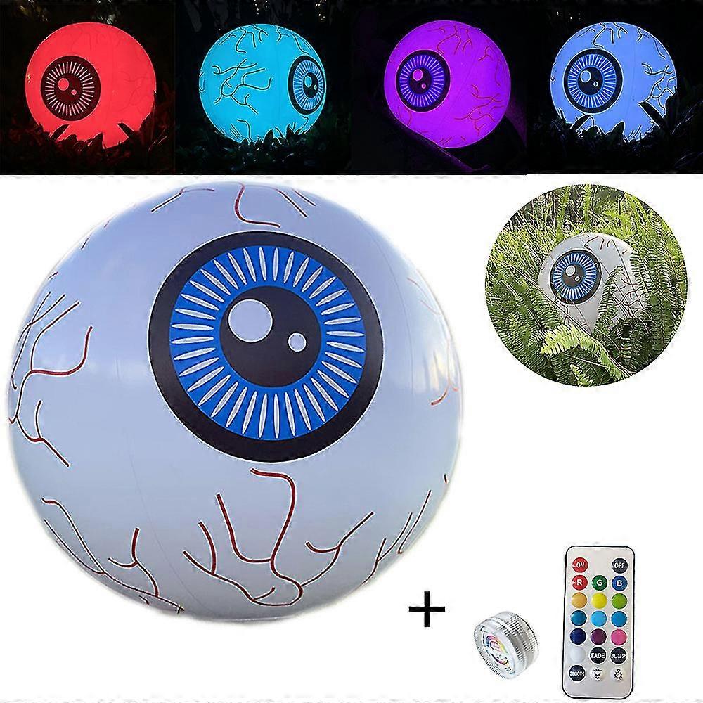Halloween Inflatable Eyeball Light Luminous Color Changing Lamp With Remote Control Party Decor