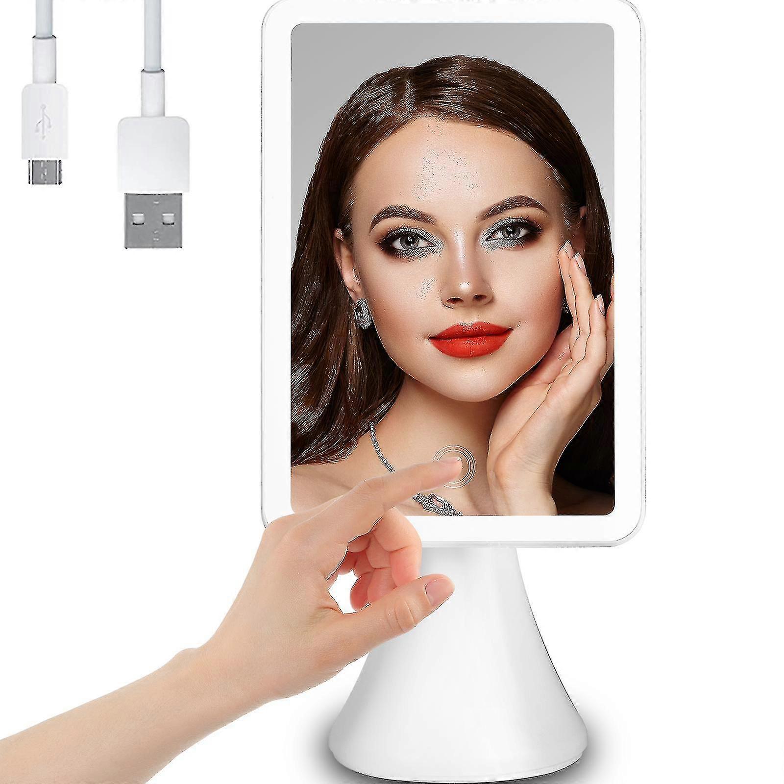 Make-up Mirror, Usb Charging Led Shaving Mirror With Touch Screen