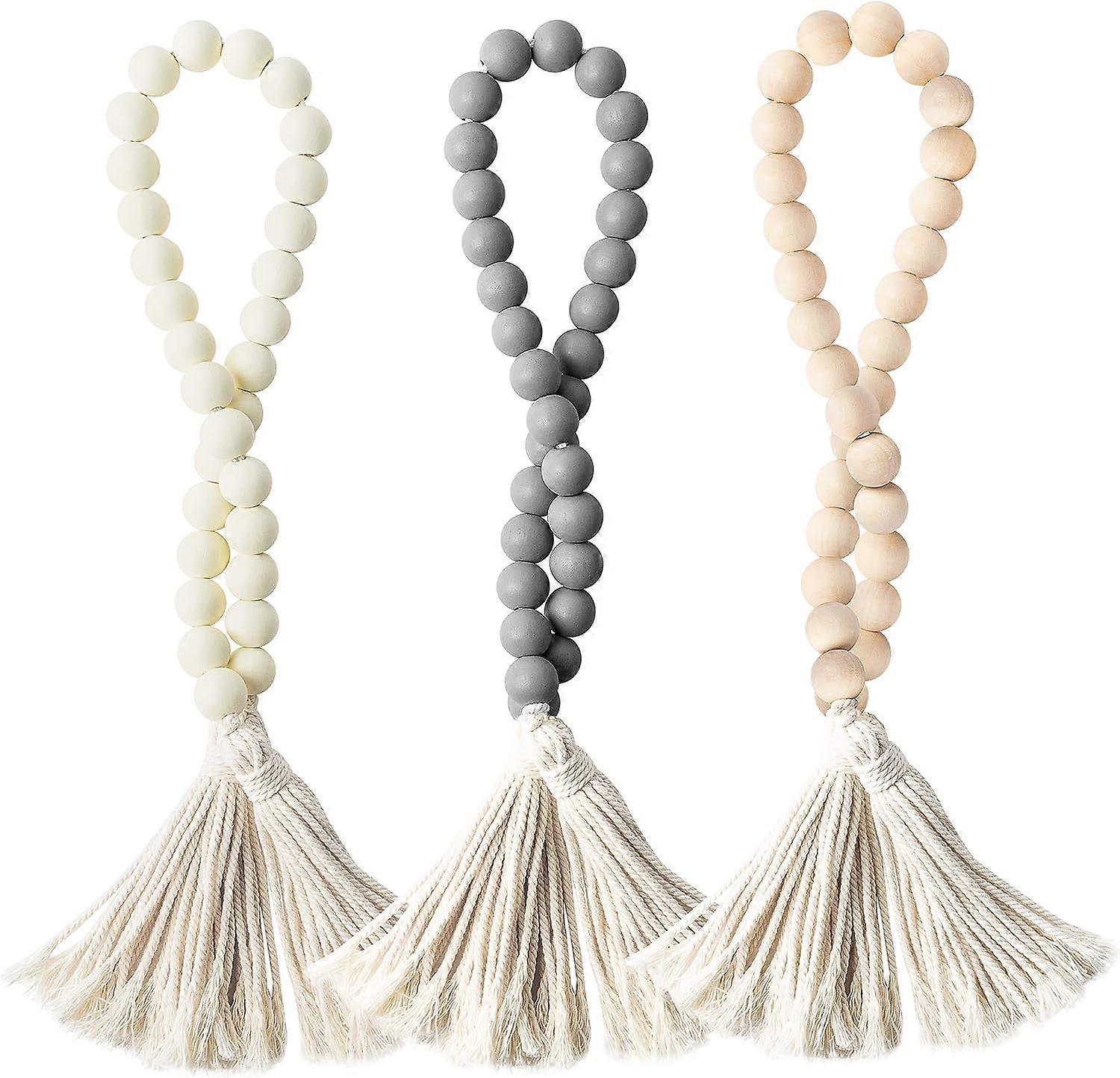 3 Pcs Classic Wood Beads Tassel