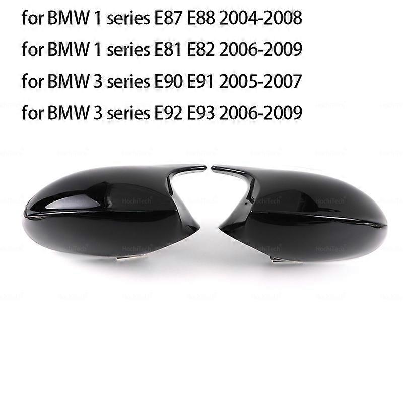 Carbon Fiber Pattern Black Side Mirror cover Caps for BMW 1 3 Series E92 E93 E90 E91 Black M3 Style Cover E81 E82 E87 E88