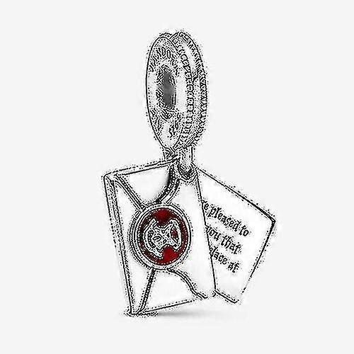 Valódi Pandora Harry Potter,Roxfort,levél Ale S925 Charm + Ajándékdoboz