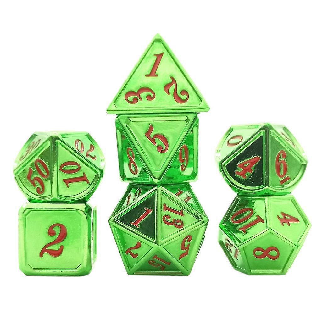 Dice Set Copper Metal Polyhedral Dice Set-Dungeons Dragons Dice Includes 7 Dice