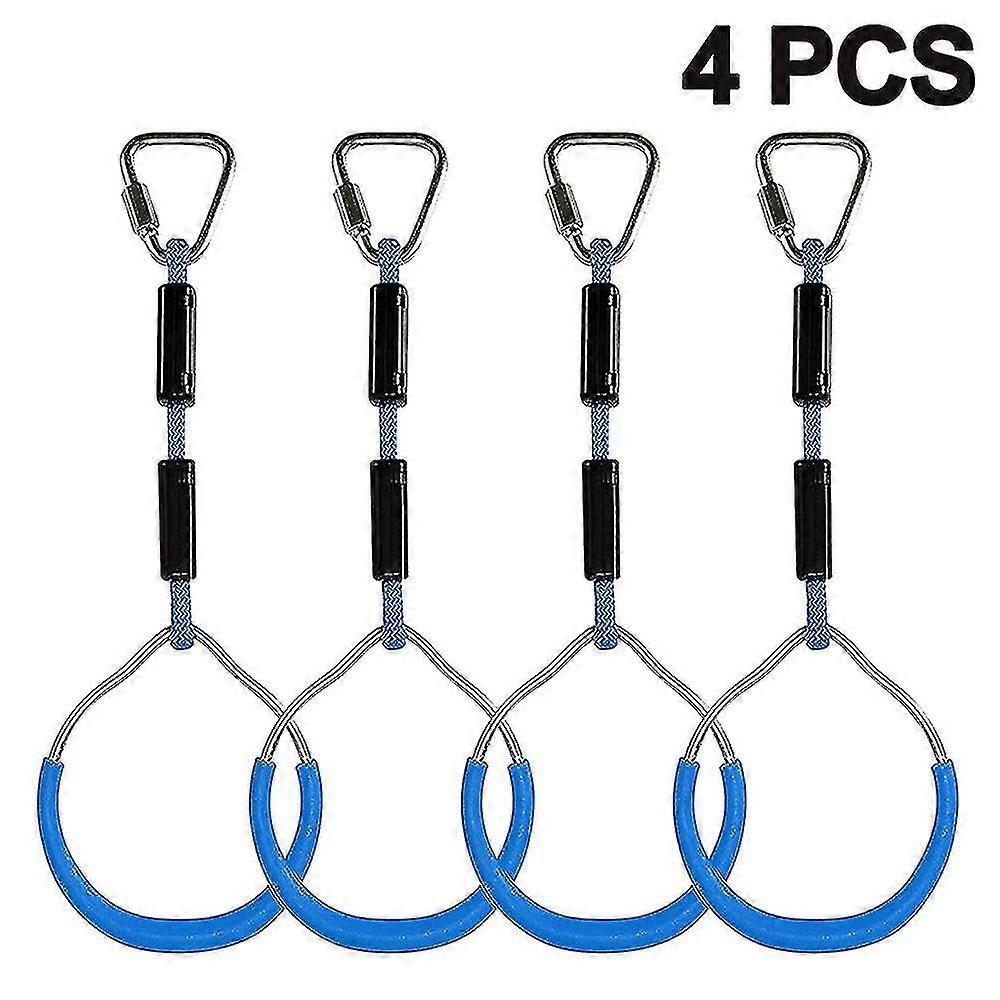 Blue Swing Gymnastic Rings - 4 Pack Outdoor Backyard Play Sets