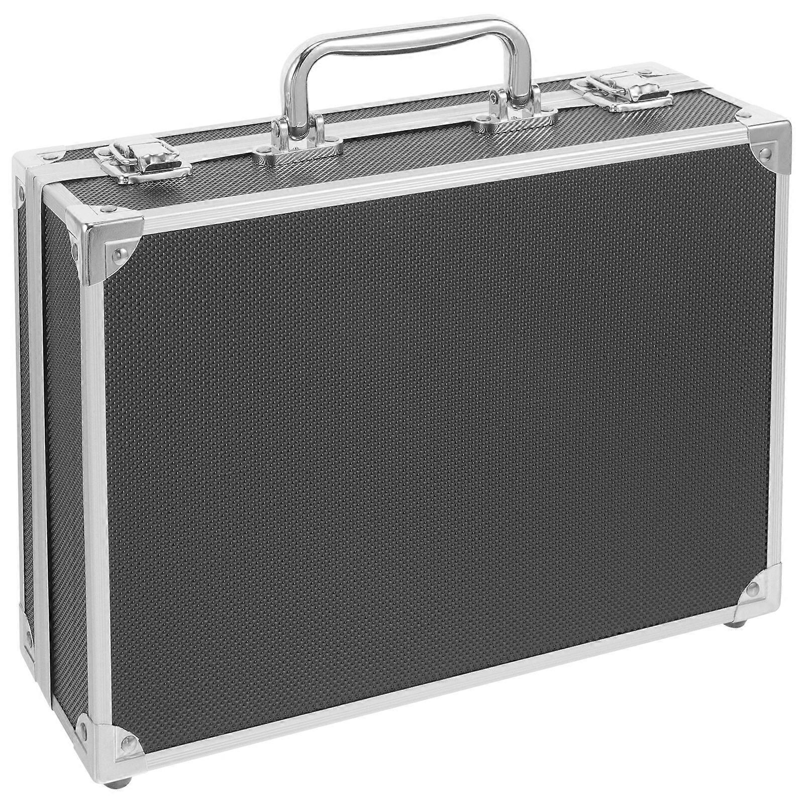 Portable Tool Box Aluminum Alloy Storage Case Document Instrument Box Tools Container with Sponge Lining