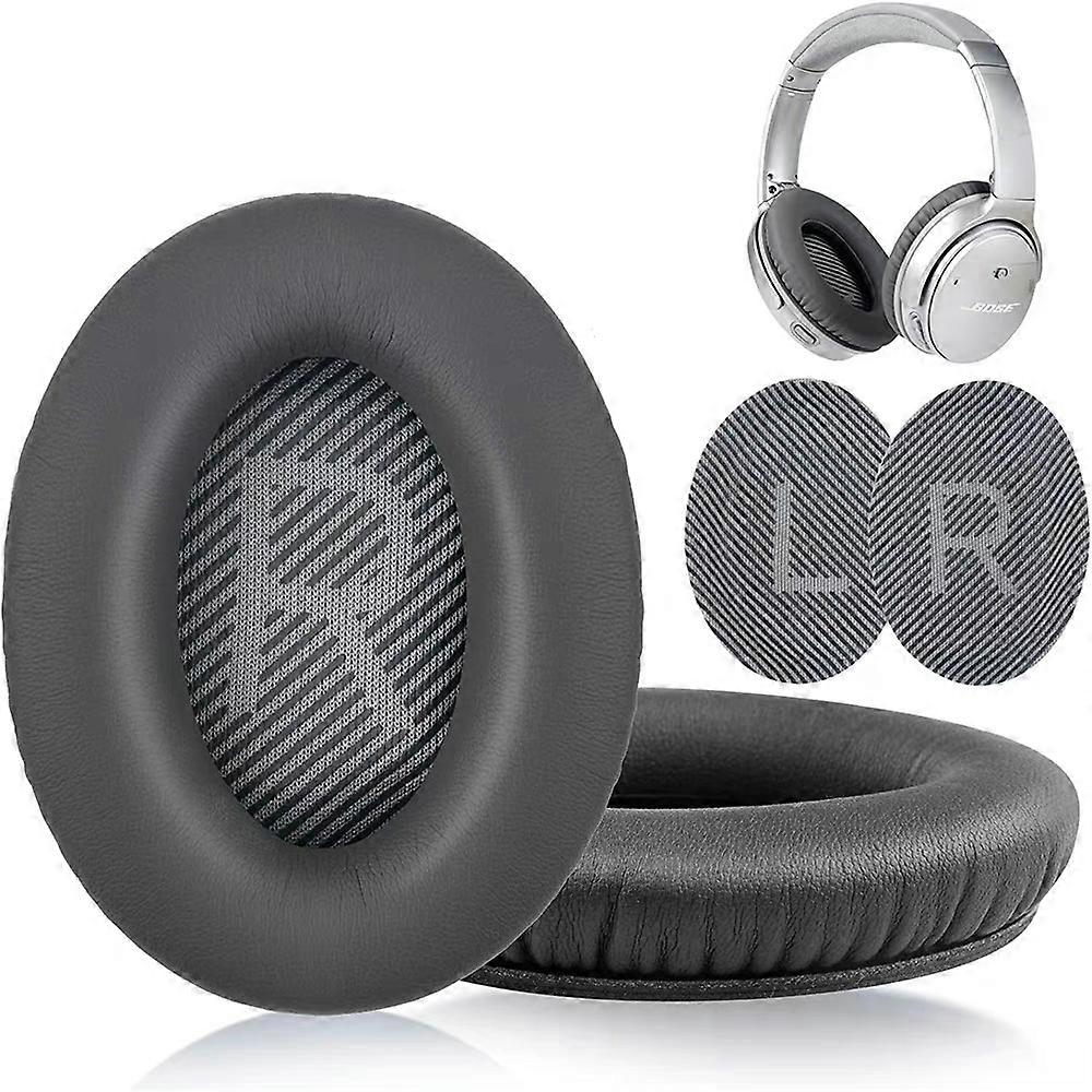 1Pair Replacement Earpads Cushions Compatible with Bose QC35/25/15 Headphones Soft Faux Leather Ear Pads