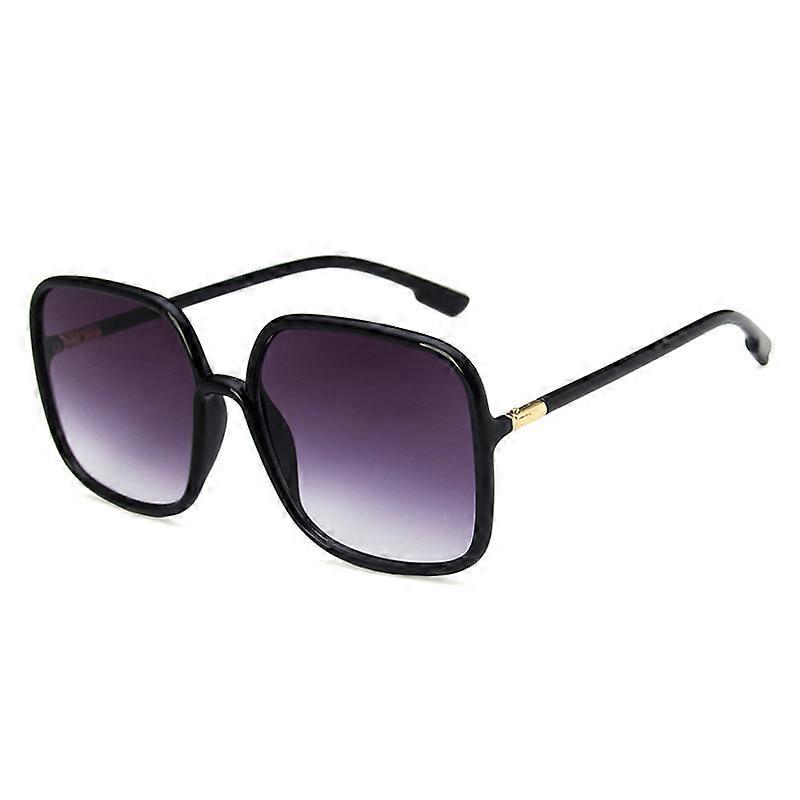 Klassiske vintage solbriller Kvinder Oversized Square Plastic Frame Luksus Brand Designer Klar Grå Pink Lens Shades Oculos O523