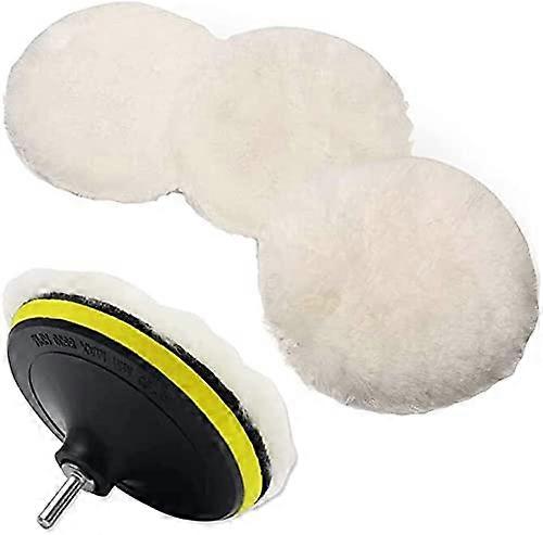 pcs 6 inch Wool Polishing Pad Polishing Wheel for bit Buffer Accessories with M14 bit Adapter