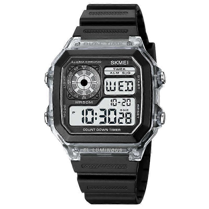SKMEI 1998 Mens Multifunction 5Bar Waterproof Chrono Wristwatch Clock reloj hombre Japan Digital Movement Countdown Sport Watch