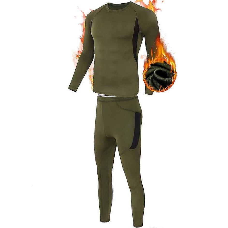Thermal Underwear for Men Long Johns Set with Fleece Lined