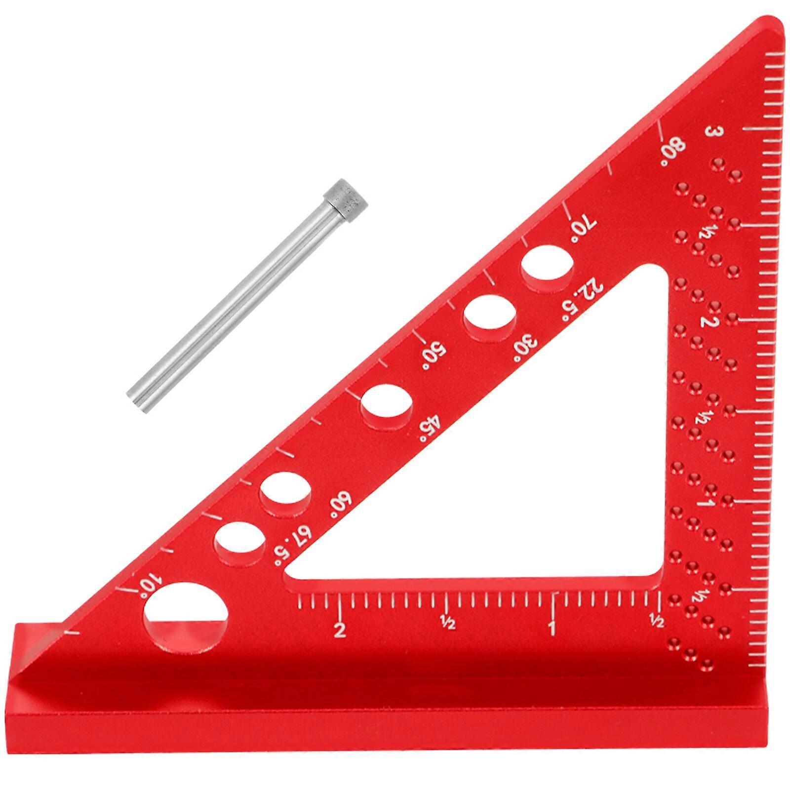 Woodworking Square Protractor Drawing Line Ruler High Precision Measuring Tool for Engineer Carpenter