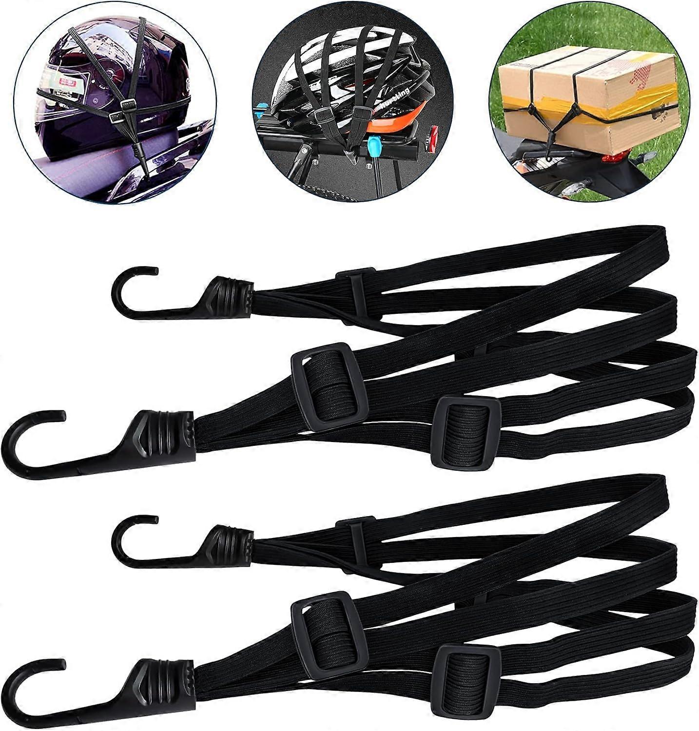 2 elastic cords with hooks bicycle elastic cords motorcycles luggage straps (60cm)