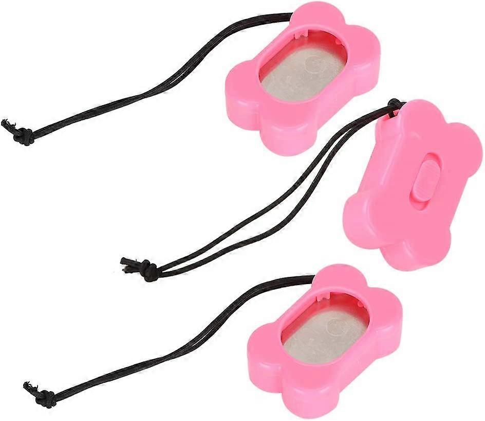 Zestaw 3 gwizdków treningowych dla psów 3 regulowane objętości różowy