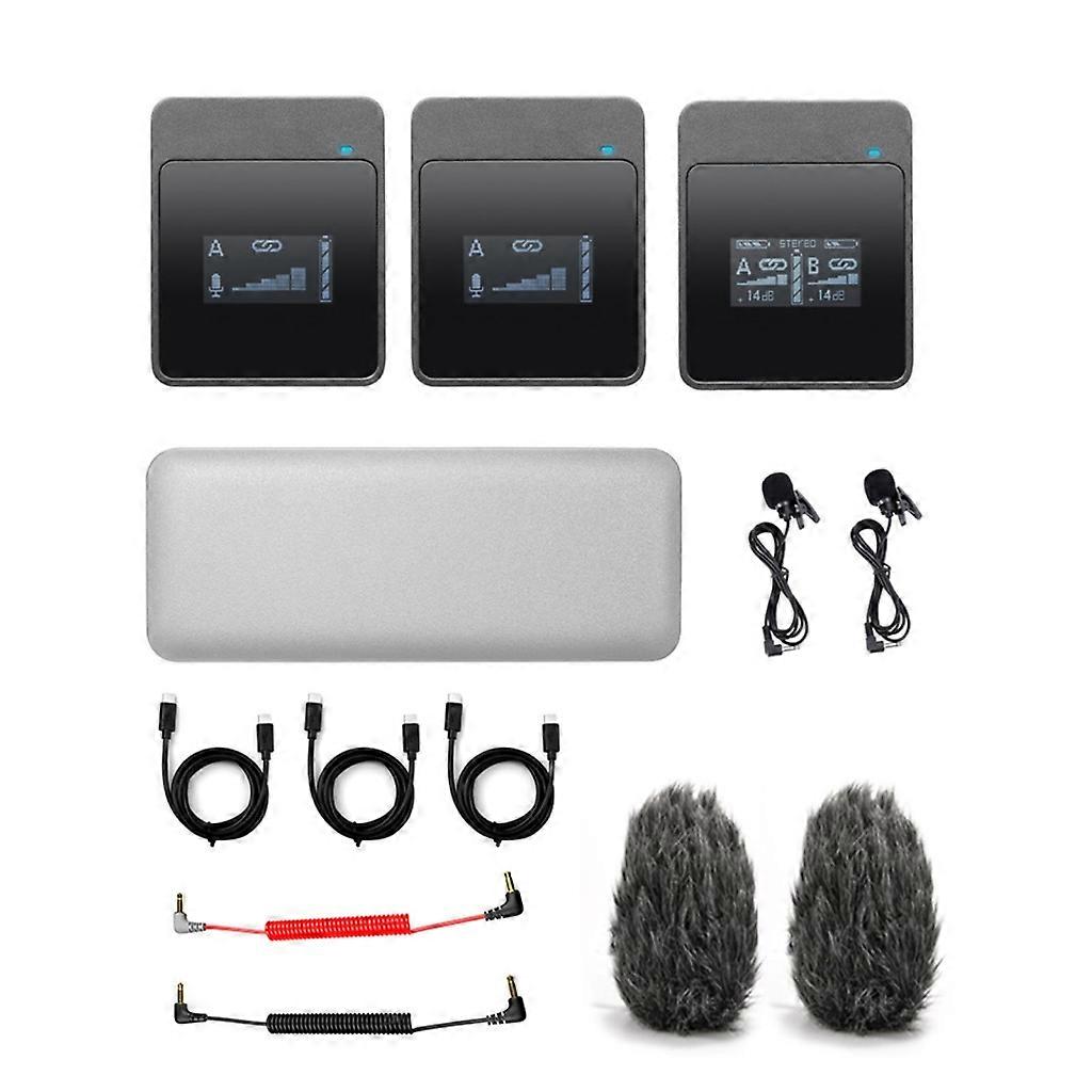 2.4G Wireless Transmitter Receiver Omnidirectional Lavalier Mic MoveLinkM1 M2