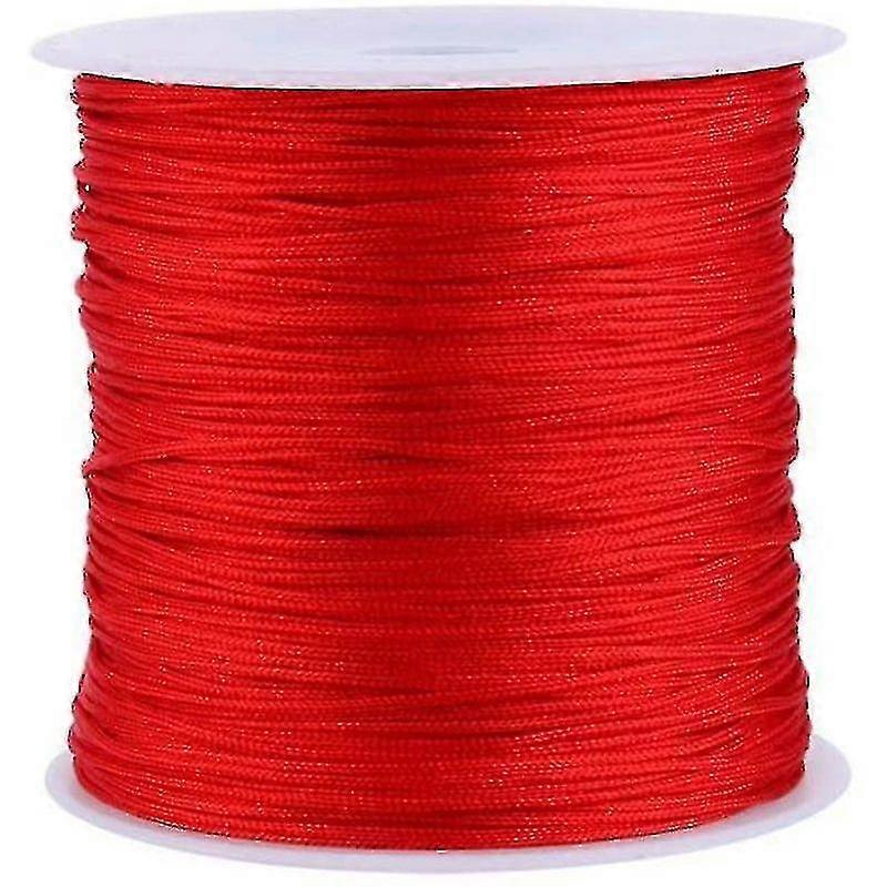100m Roll 0.8mm Round Waxed Cotton Cord Thread Beading String Spool
