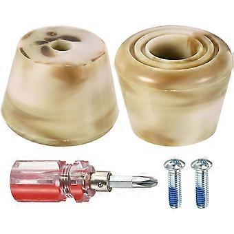 Roller Skate Stopper - Rubber Brake Block ,Toe Stops, Adjustable with Screwdriver, Gold