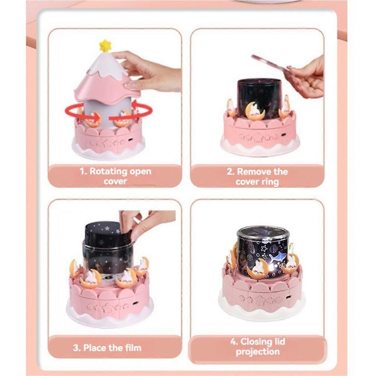 Star Galaxy Projector Night Light for Kids 360 Rotating Baby Ceiling Projector with Dimmable Light