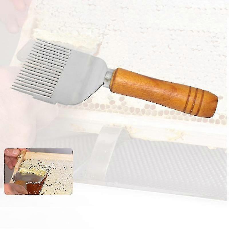 Honey Cutter Scraper Honey Uncapping Fork Wooden Handle Beekeeping Tools