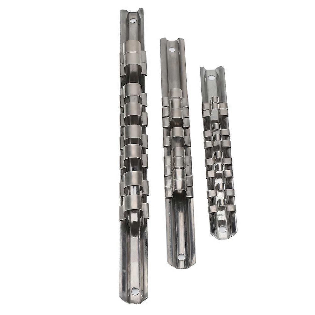 Stainless Steel 8 Positions Socket Rack Storage Rail Tray Holder Tool Stand Shelf Organizer