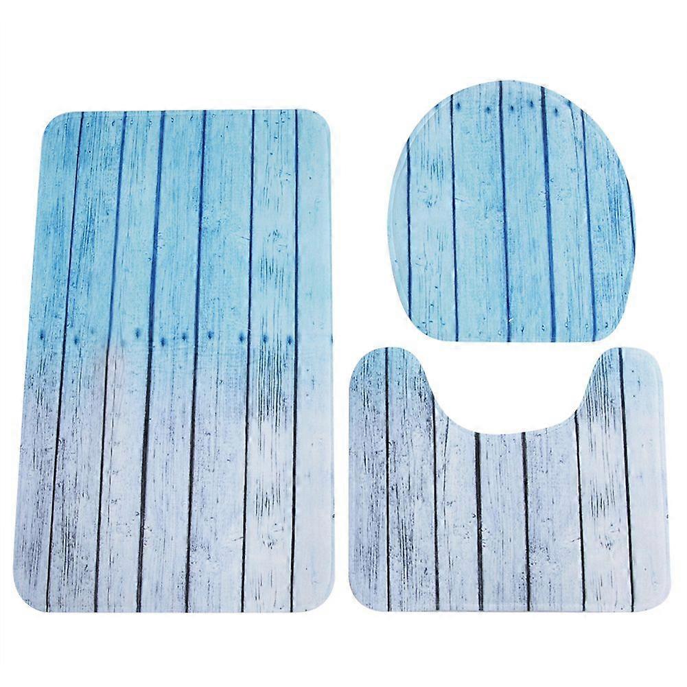 3pcs/set 3D Dustproof Water Absorbent Bathroom Mat Set