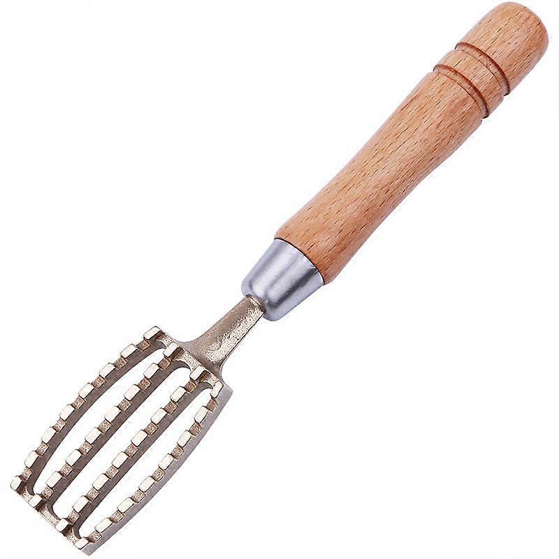 Fish Scale Scraper Scale Removal Solid Wood Brass Fish Scale Brush Scraper for Commercial and Household Fish Scale Scraper