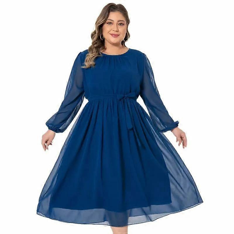 Women's Dress Solid Color Elegant Waisted Plus Size Dresses