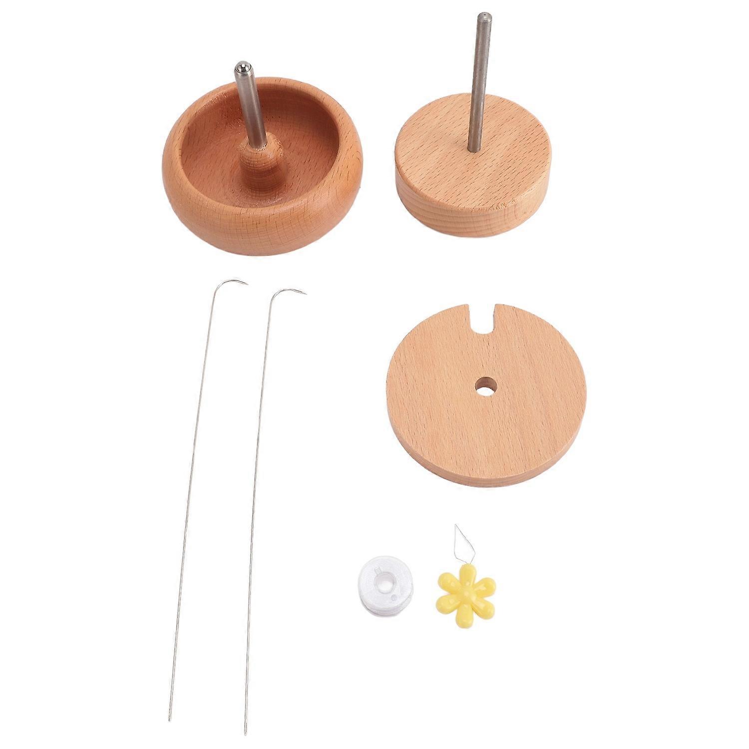 Bead Spinner Kit Wooden Quick Labor Saving Efficient Jewelry Making Spin Beading Bowl for DIY With L