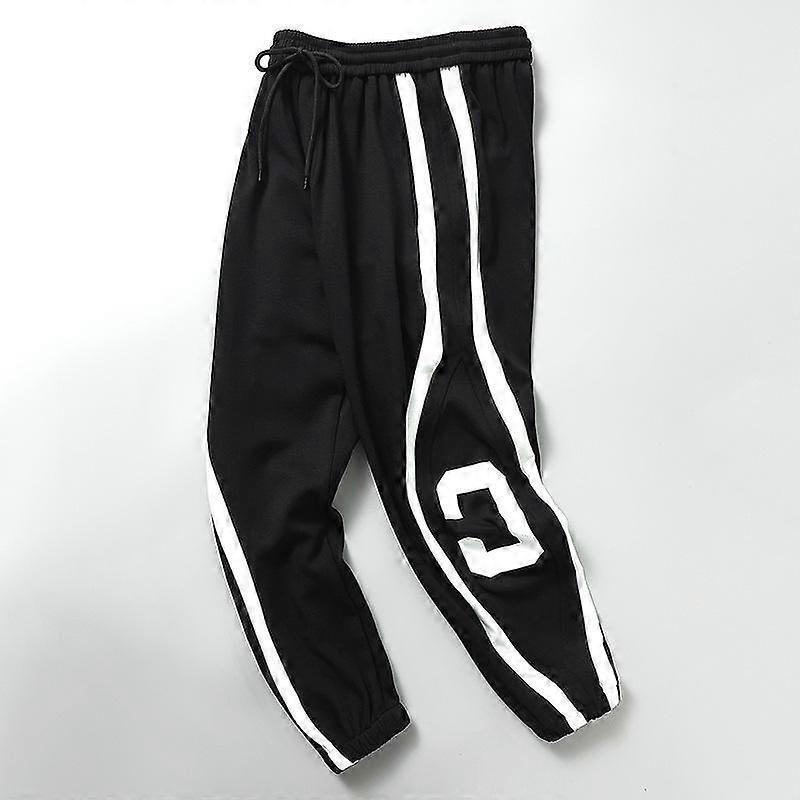 Plus Size 10XL Korean Autumn Winter Fashion Casual Drawstring Fleece Sports Pants Men Blocking Digital Pocket Patchwork Straight Trousers