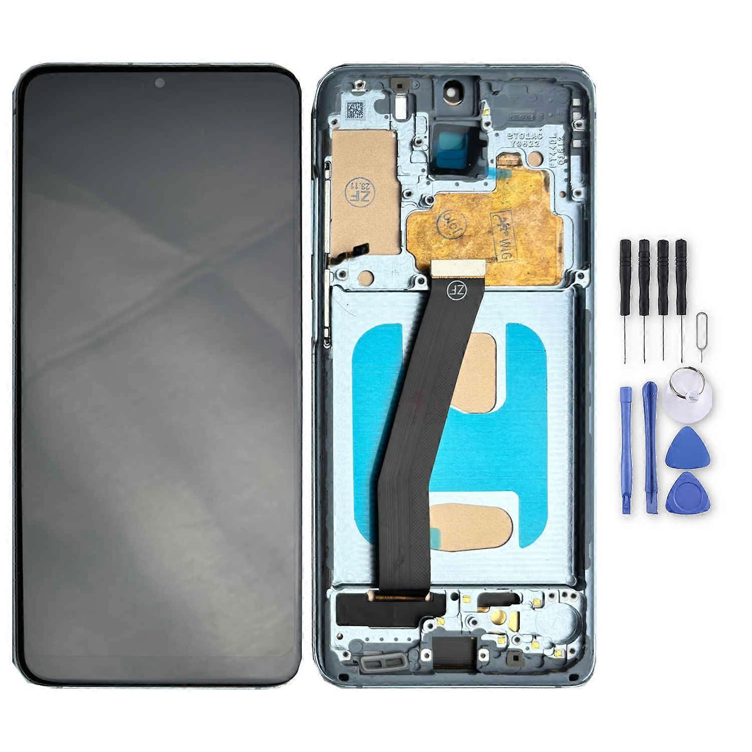 For Samsung Galaxy S20 Display Full OLED with Frame Unit Touch Spare Part Repair Blue