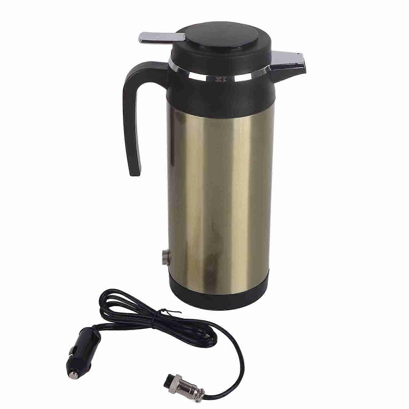 1000ml 24V Stainless Steel Car Electric Kettle Travel Thermos Water Bottle Heating