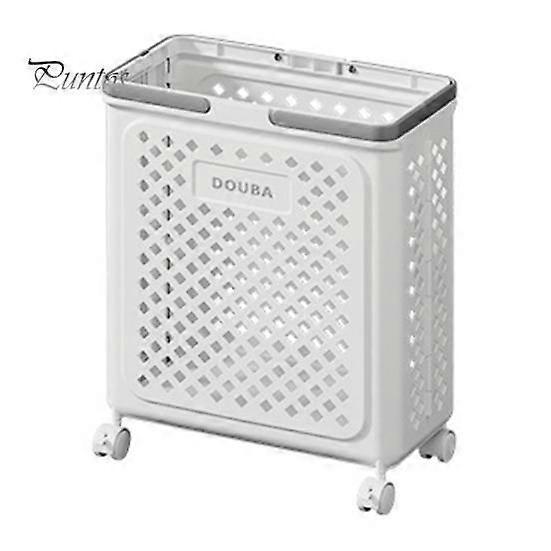 Foldable Laundry Basket with Wheels Large Capacity Hollow Breathable Rolling Laundry Basket Dirty Clothes Hamper