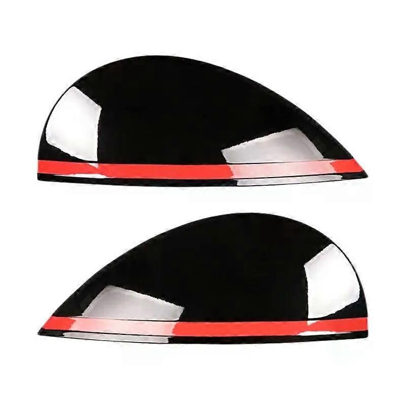 Glossy Black Headlights Eyebrows Eyelids Cover Eyelash Head Light Lamp ...